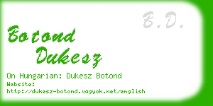 botond dukesz business card